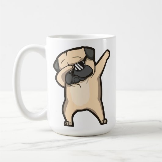 パグおもしろいン コーヒーマグカップ (左)