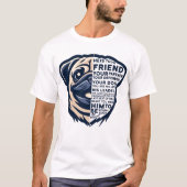 パグおもしろい犬 Tシャツ (正面)