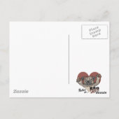 パグおもしろいBBQ ポストカード (裏面)