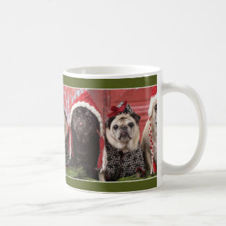 パグおよびキスによるクリスマスのパグのマグの魔法 コーヒーマグカップ
