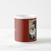 パグおよびキスによる格子縞のパグのマグのパグ コーヒーマグカップ (中央)