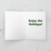 "パグおよびサンタ"犬の芸術のクリスマスカード シーズンカード (内部)