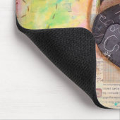 パグおよび蝶マウスパッド マウスパッド (コーナー)