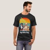 パグお父さんTシャツ, パグの人生Tシャツ, 犬Tシャツ, 名前入り Tシャツ (正面フル)