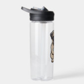 パグがアイスをなめている ウォーターボトル (右面)