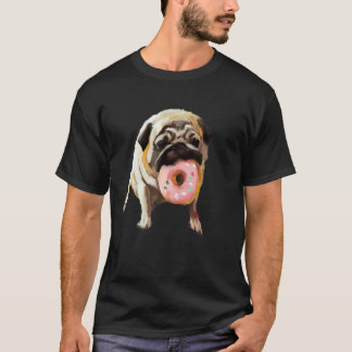 パグがドーナツを食べている1 Tシャツ