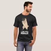パグが本当に好き Tシャツ (正面フル)