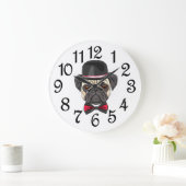 パグさん ラージ壁時計 (ホーム)