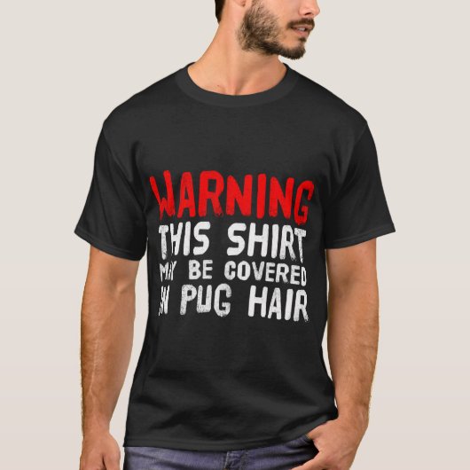 パグだらけ - パグの毛まみれ Tシャツ (正面)