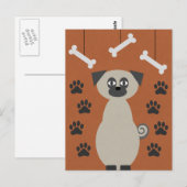 パグちゃん ポストカード (正面/裏面)