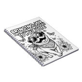 パグで人生に喜びを与えるノート ノートブック (右側)