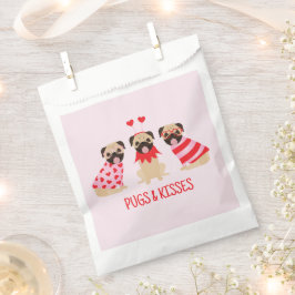パグとキスかわいいパグ犬 フェイバーバッグ