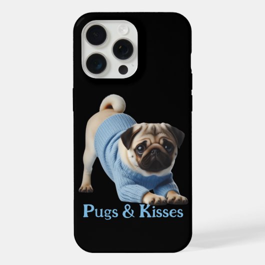 パグとキス iPhoneケース (裏面)