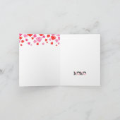 パグとキッス ヴァレンタインデー カード (内部)