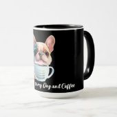 パグとコーヒードッグ愛好家コーヒー愛好家 マグカップ (正面右)