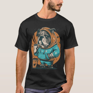 パグとコーヒー クラシック Tシャツ