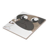 パグとコーヒー タイル (側面)