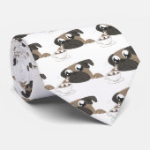 パグとコーヒー ネクタイ (ロール)