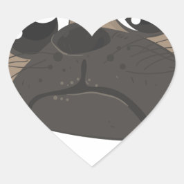 パグとコーヒー ハートシール