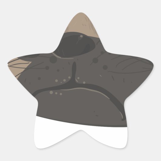 パグとコーヒー 星シール (正面)