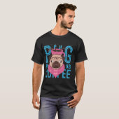 パグとコーヒー Tシャツ (正面フル)