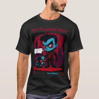 パグとドラキュラのグラフィティアート 12 Tシャツ