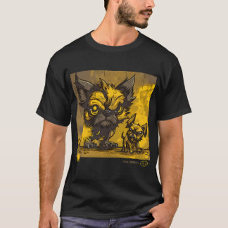 パグと人狼のグラフィティアート 2 Tシャツ