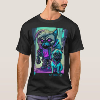 パグと人狼のグラフィティアート 6 Tシャツ