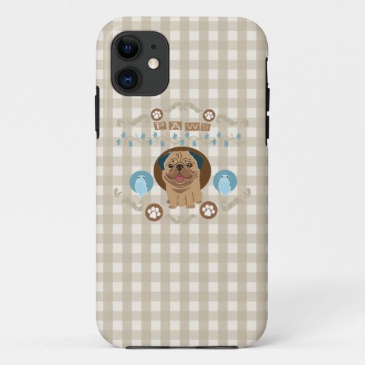パグと前足 Case-Mate iPhoneケース (裏面)