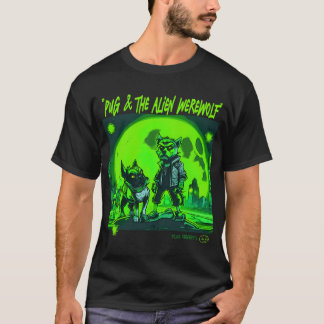 パグと狼男のグラフィティアート10 Tシャツ