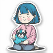 パグと私 シール (正面)