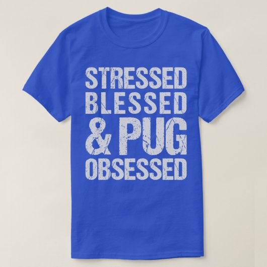 パグに取り付かれる Tシャツ (デザイン正面)