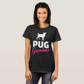 パグのおばあちゃん Tシャツ (正面フル)