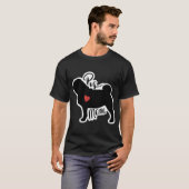 パグのお母さん Tシャツ (正面フル)