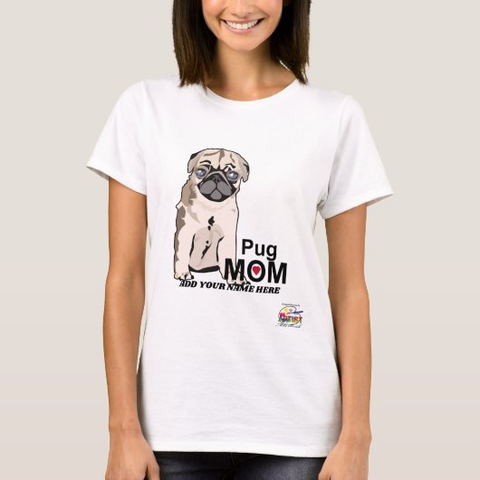 パグのお母さん Tシャツ (正面)