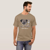 パグのかわいい漫画の犬 Tシャツ (正面フル)