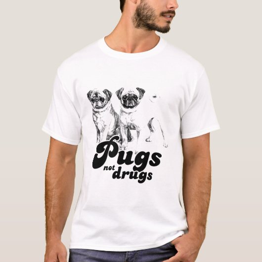 パグのない薬剤のTシャツ Tシャツ (正面)