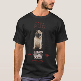 パグのオナラとイビキマシン Tシャツ