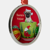 パグのオーナメント メタルオーナメント (右)