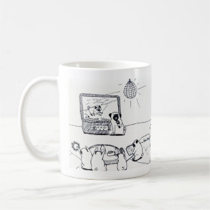 パグのカラオケ コーヒーマグカップ