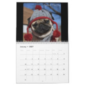 パグのカレンダー2019年を発生させて下さい カレンダー (1月 2027)