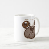 パグのキャラクターマグ カワイイ犬の顔 コーヒーマグカップ (正面右)