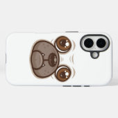パグのキャラクターマグ カワイイ犬の顔 Case-Mate iPhoneケース (裏面 (横))