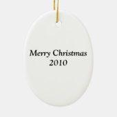 パグのクリスマスのオーナメント セラミックオーナメント (裏面)