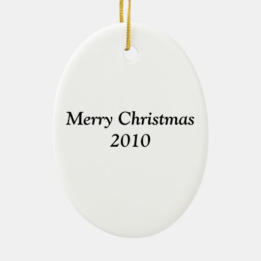 パグのクリスマスのオーナメント セラミックオーナメント (裏面)