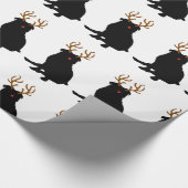 パグのクリスマスの包装紙 ラッピングペーパー (角)