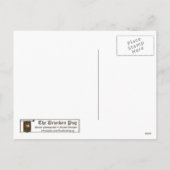 パグのクリスマスの郵便はがき-彼女の目…検討して下さい シーズンポストカード (裏面)