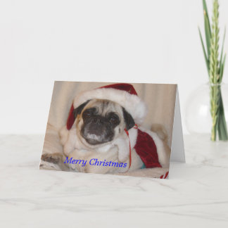 パグのクリスマスカード シーズンカード