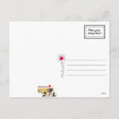 パグのクリスマスカード シーズンポストカード (裏面)