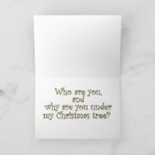 パグのクリスマスカード-彼女の目…検討して下さい シーズンカード (内部)